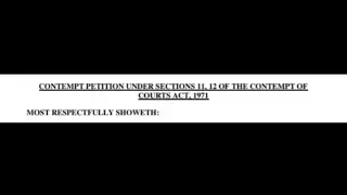 Contempt Petition Explained: Sections 11 & 12 of Contempt of Courts Act, 1971 | Legal Guide