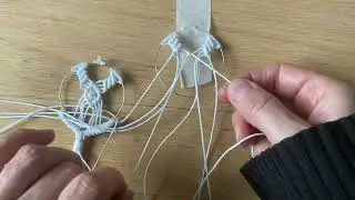 Macrame earrings step by step | Rhombus, ribbed knots and macadamia nuts | DIY tutorial