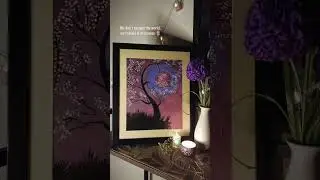 Moonlight Whispers 🌙 | A Cherry Blossom Acrylic Painting
