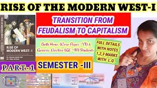 HISTORY ELECTIVE :- TRANSITION FROM FEUDALISM TO CAPITALISM {chapter -1}( Part-1)