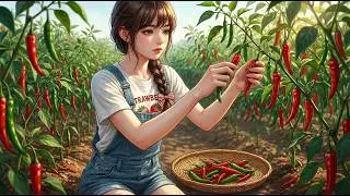 [ASMR] Anime Vlog EP.5 : A Calm Day: Picking Vegetables & Making Ramen