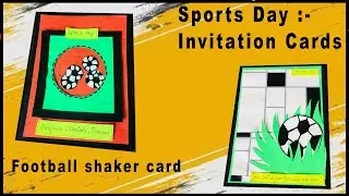 Sports day card making | How to make easy card for sports day invitation | Sports day shaker card