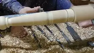 amazing Chair Leg Turning | Wood Lathe Art | Furniture Making Skills!