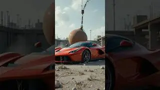 Ferrari LaFerrari Crushed by a Wrecking Ball #cardestruction