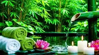 Bamboo Water Fountain + Relaxing Music 🌿 Soothing Music for Sleep, Meditation Music