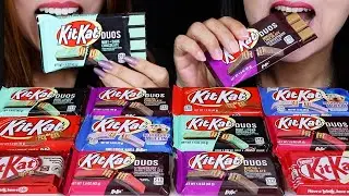 ASMR KITKAT PARTY! DARK CHOCOLATE MINT, BLUEBERRY MUFFIN, STRAWBERRY, MOCHA, MILK + WHITE CHOCOLATE