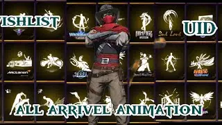 Free fire all arrival animation uid wishlist #tondegamer #freefire #arrivalanimation #game #lyunaff 