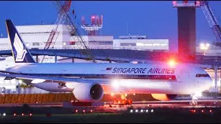 Singapore Airlines Boeing 777-300ER 9V-SWR 9V-SWI Takeoff from Narita 16R | NRT/RJAA | Star Alliance