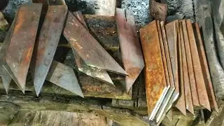 ASMR Knife Forging Sounds | Traditional Rotary Blade Making in Indonesian Village Blacksmith Shop