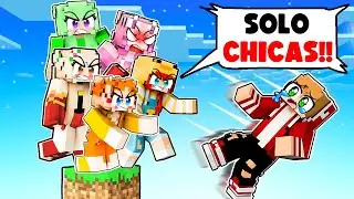 ¡1 CHICO vs 5 FANS LOCAS en UN BLOQUE en MINECRAFT!