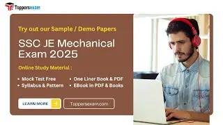 SSC JE MECHANICAL Mock Test Free | Update Syllabus & Pattern 2025 | PDF Book | One Liner Book & PDF