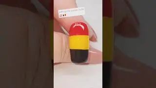 The Flag Of Belgium Nail Art 🇧🇪 #nailart #belgium