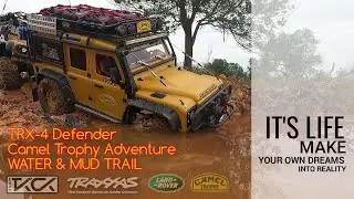 RC 1/10 Scale | TRX4 Defender Camel Trophy | TKCK Mud Trail at Construction Site | 14112021