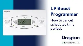 How to cancel scheduled time periods on the LP Boost Programmer