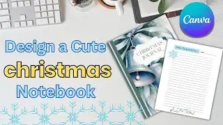 How to Make Christmas Journal Notebook in Canva| Planner Page Design Tutorial #canvatemplates #canva