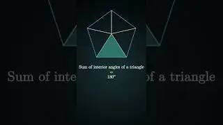sum of interior angle of a regular polygon= (n-2) &times;180 ,where n is number of side