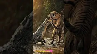 Crocodile&rsquo;s Big Mistake‼️ Tail Bite Turned Deadly 😱🐊🐅