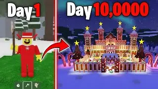 I Built a Christmas Palace SOLO in 99 Nights in the Forest 🎄❄️ | Roblox [4K]