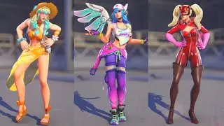 NEW Mercy Shuffle Emote with Different Skins | Overwatch 2