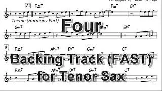 Four (By Miles Davis) - Backing Track for Tenor Sax (FAST)