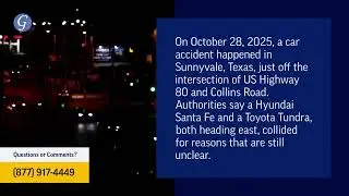 1 Injured in Car Accident on U.S. 80 in Sunnyvale, TX
