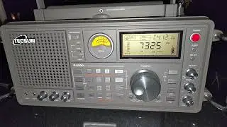 Radio Romania English Interval signal and Sign on 7325 kHz Shortwave 0100 UTC Tecsun S-2200x