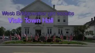 West Bridgewater Girl Scouts Visit David Gagne and Town Hall