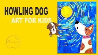 How to Draw a Howling Dog 🐶 | Easy Dog Drawing for Kids