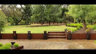 Steel and Stone Retaining Wall  Installations