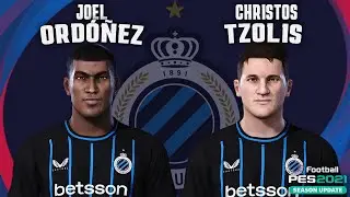 Joel Ord&oacute;&ntilde;ez🇪🇨 & Christos Tzolis🇬🇷 (Club Brugge KV) How to create in Pes 2021