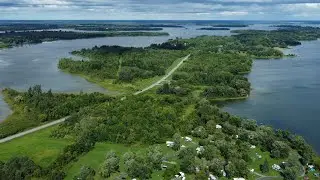 Canada Travel 4K Drone - Ontario - Long Sault Parkway