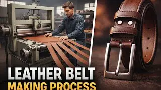 Inside a Leather Belt Factory | Full Leather Belt Making Process