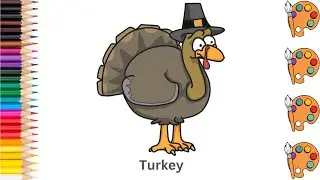 Turkey - Sketch Art and Paint | Step by step tutorial | Pencil to Palette