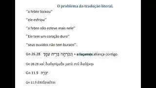 O problema da tradu&ccedil;&atilde;o literal.