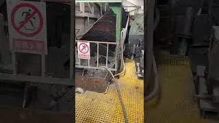 Factory footage of a sand washing machine production line