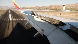 Southwest Burbank Airport Landing on Runway 8 On-Board Boeing 737