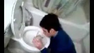 kevin penrose with the toilet