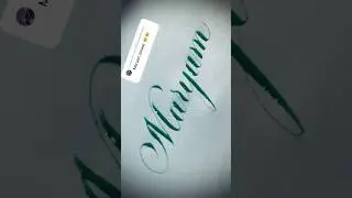 Copperplate calligraphy, tutorial: how I write your name #maryam
