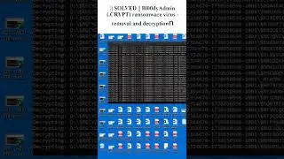 || SOLVED || #Bl00dyAdmin (.CRYPT) #ransomware #virus - #removal #and #decryption #shorts