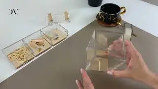 Dany Marcus Stiftek&ouml;cher / Pinselhalter aus Acryl mit Gold, Stiftebecher