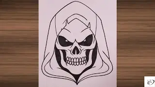 How to Draw the Grim Reaper | How To Draw Grim Reaper for Beginners |  Draw Grim Reaper Cute Cartoon