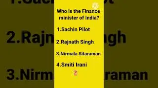 Who is the Finance minister of India? #currentaffairs #gk #latest #news #india#finance ministry#