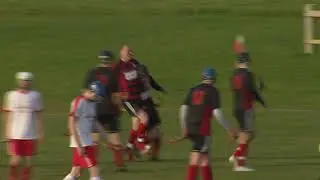 Garry Lord scores to make it Kinlochshiel 0 Oban Camanachd 2 on 02 11 19 Mowi Premiership