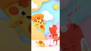 Pizza and Juice Sharing 🍕🧃 | 3D Kids Loop Video | Baby Cartoon Animation