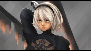 Nier Automata 2B Speedpaint [Photoshop]