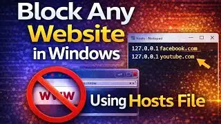Block Any Website in Windows Using Hosts File | Step by Step
