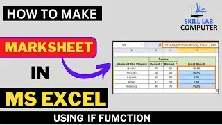 How to Make a Student Marksheet in Excel | in 5 Minutes