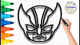 How to Sketch 3D Wolverine Face |  Easy to Make wolverine&rsquo;s
