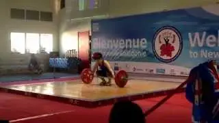 Erika Ropati Frost 77kg snatch- Oceania Weightlifting Championships 2014