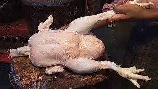 Live Chicken Cutting In Bangladeshi Chicken Shop II Cutting Skills